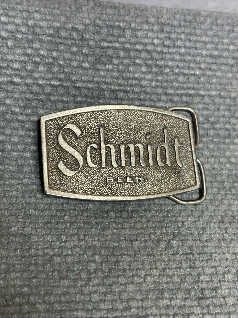 Vintage Schmidt Beer Brass Belt Buckle 1975 Retro Collector
